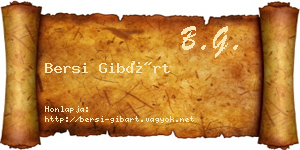 Bersi Gibárt névjegykártya